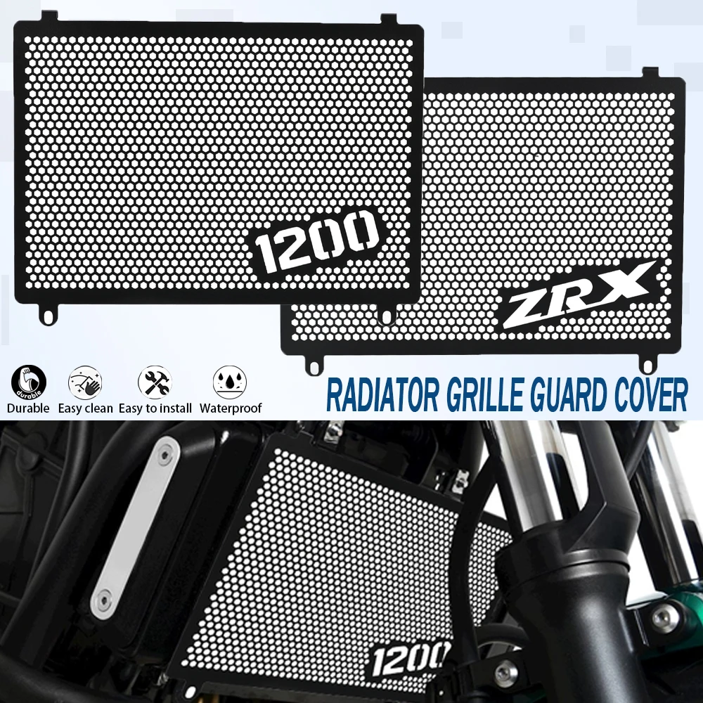 

Motorcycles For Kawasaki ZRX1200S ZRX 1200S Radiator Grille Guard Grill Cover Protection ZRX1200R ZRX 1200R 2001 2002 2003 2004
