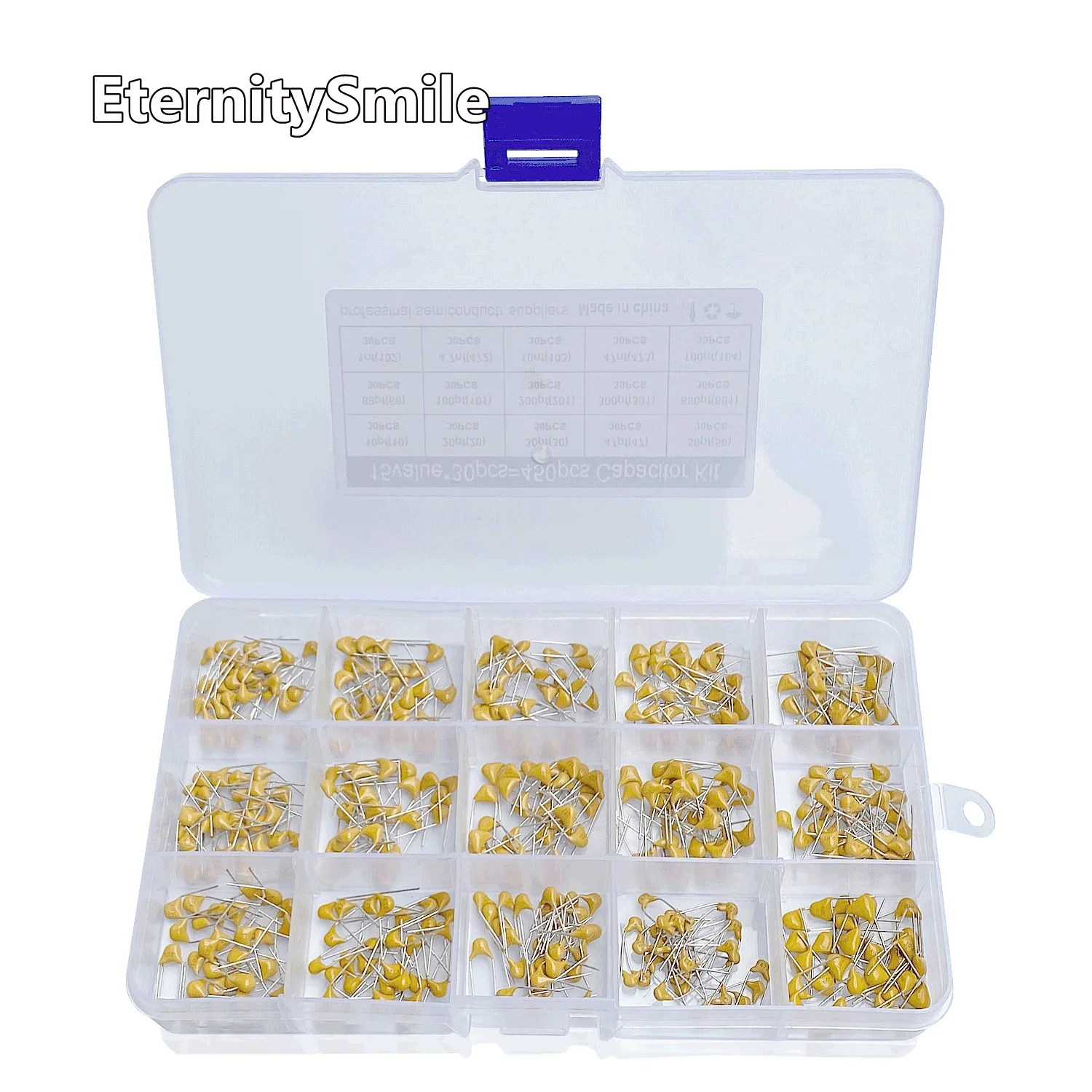 

450 шт./кор. 15 значений 10PF-100NF 50 В комплект монолитных электронных конденсаторов 20/30/47/56/68/100/200/300/680/PF 1/4,7/10/473/100/NF