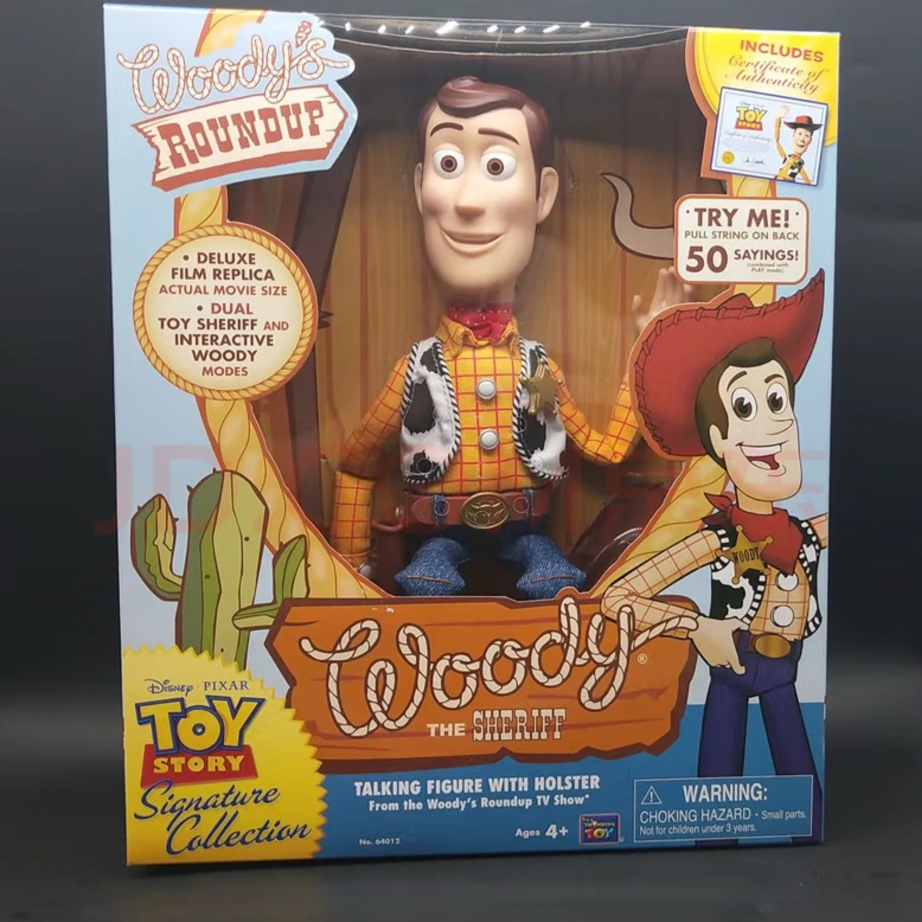 

Disney Pixar Toy Story Woody Action Figures English Movie Sound Character Doll Cloth Cowboy Birthday Gift for Kids and Fans