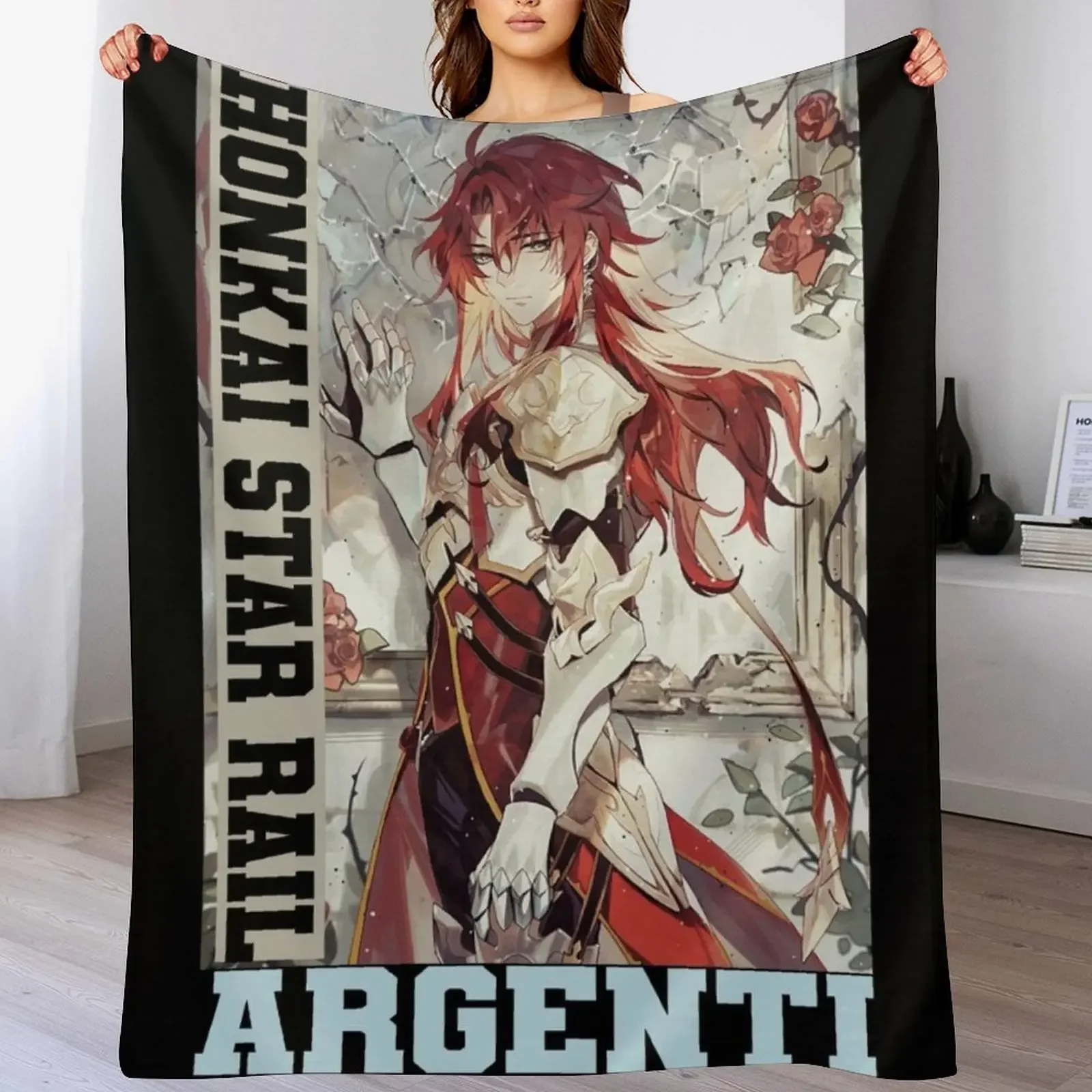 Argenti - Honkai Star Rail Throw Blanket Camping Thins Blankets