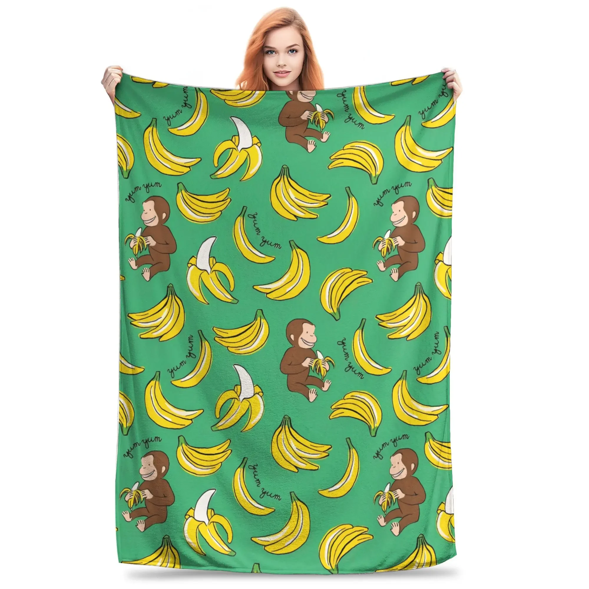 بطانية رمي الفانيلا من جورج نزهة الغريبة للاستخدام الخارجي هدية مفرش سرير ناعمة مخصصة عالية الجودة