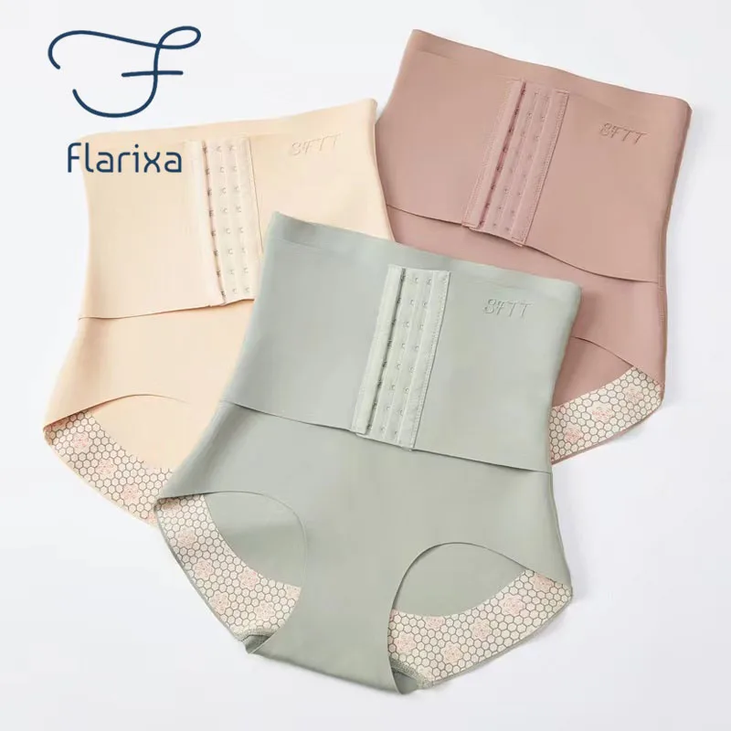 Flarixa 2 in 1 Hip Lift Flat Belly Women\'s Panties Body Shapewear Women Thin Waist Trainer Body Shaper Body Sculpting Corset