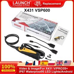 LAUNCH VSP-600 Borescope Inspection Camera IP67 Waterproof VSP600 Videoscope 5.5MM 6 LED Light for X431 Series USB Endoscope
