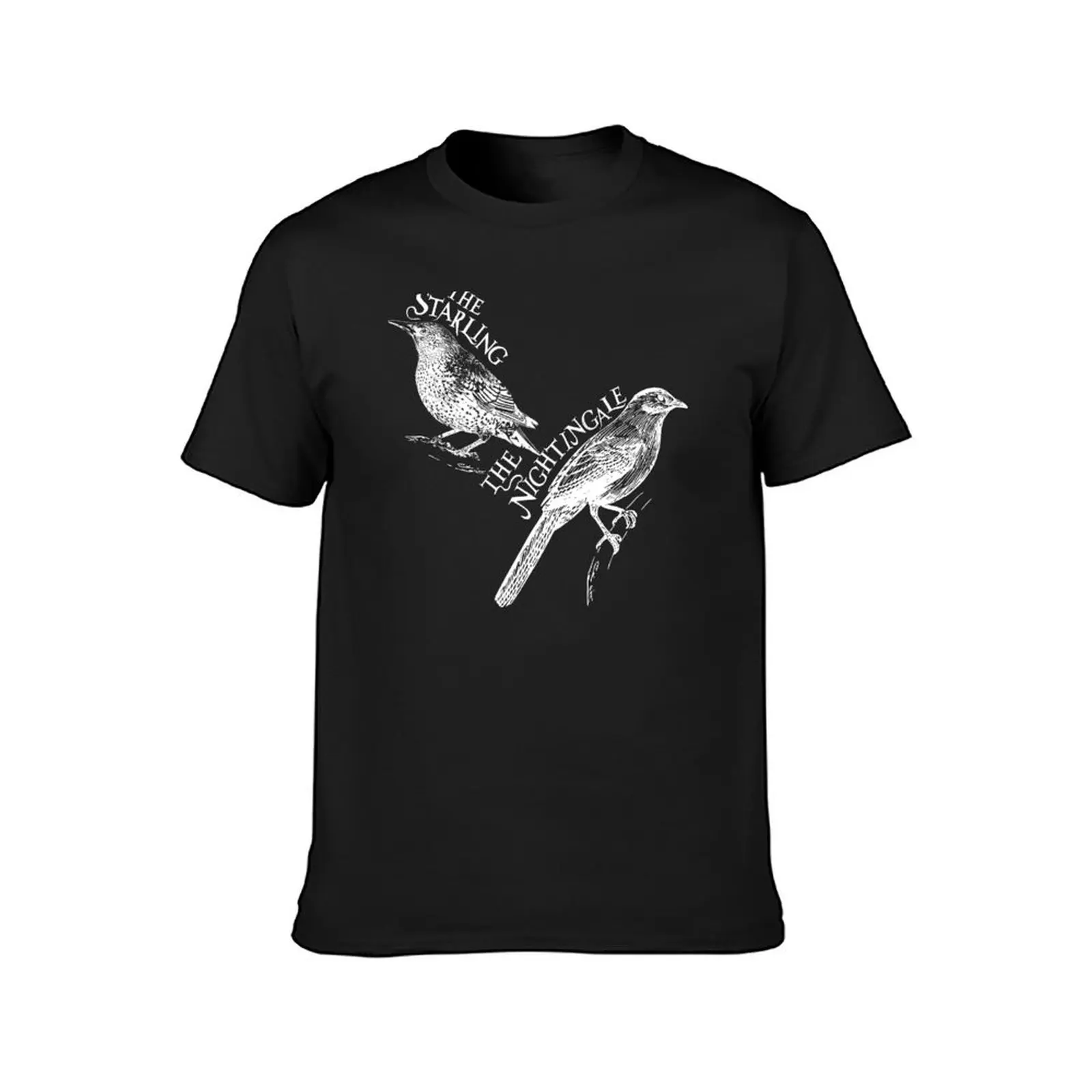 Nightingale and Starling T-Shirt for a boy anime clothes plain mens funny t shirts