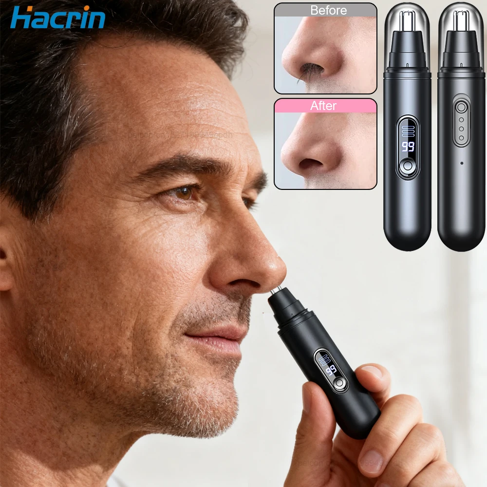 

Триммер для волос в носу, мини-машинка для стрижки волос, перезаряжаемый триммер для волос в носу и ушах для мужчин, триммер для носа, электрический прибор для удаления волос в носу