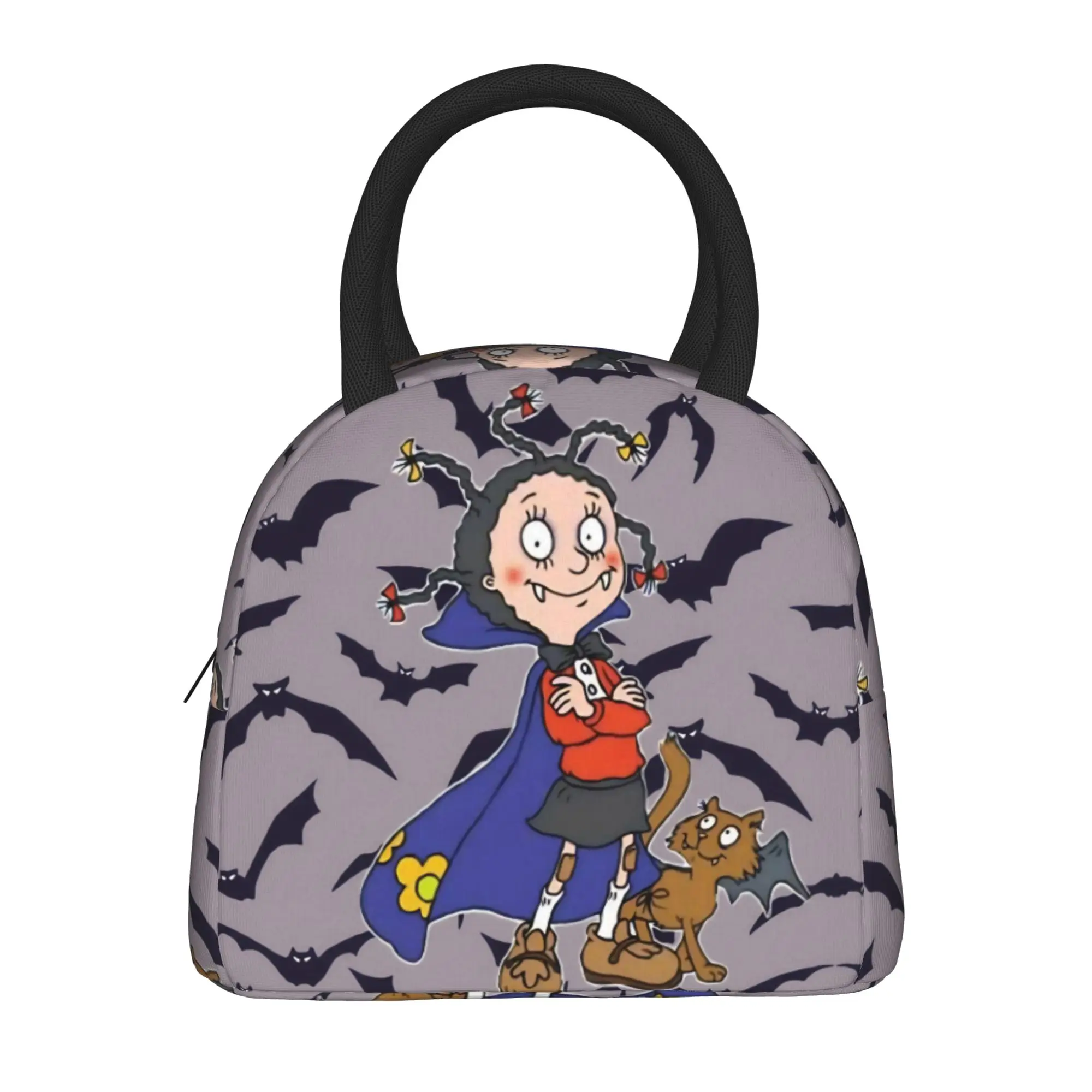 Mona Cartoon Vampires Anime Thermal Insulated Lunch Bag for Office Reusable Bento Box Men Women Thermal Cooler Lunch Boxes