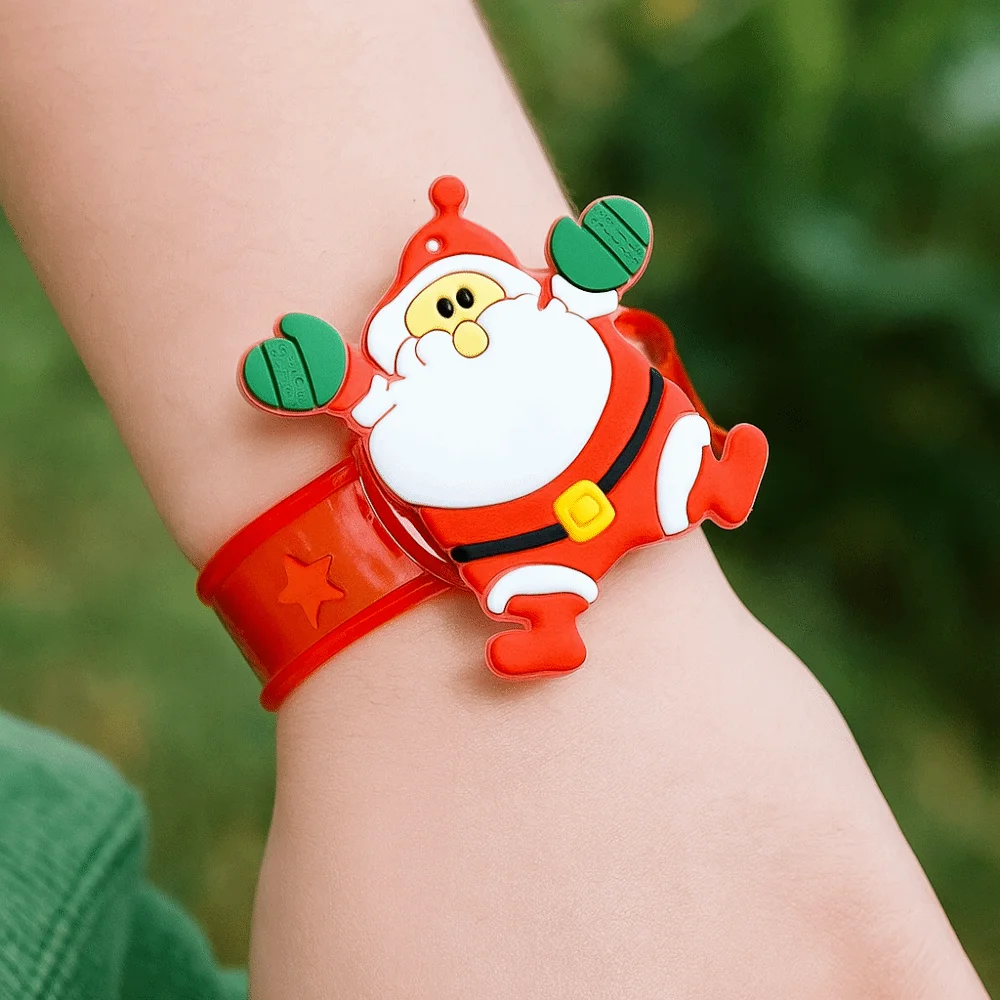 3PCS Plastic LED Light Up Bracelets Cartoon Glowing Effect Glowing Bracelets Adjustable Light Up Toys Christmas Celebration