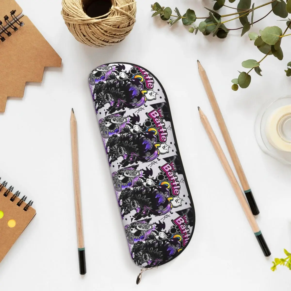 Battle Cats - Miko Mitama etui, potloodzakje, opslag, briefpapier, grote opbergdoos, potloodtas voor kinderen, school