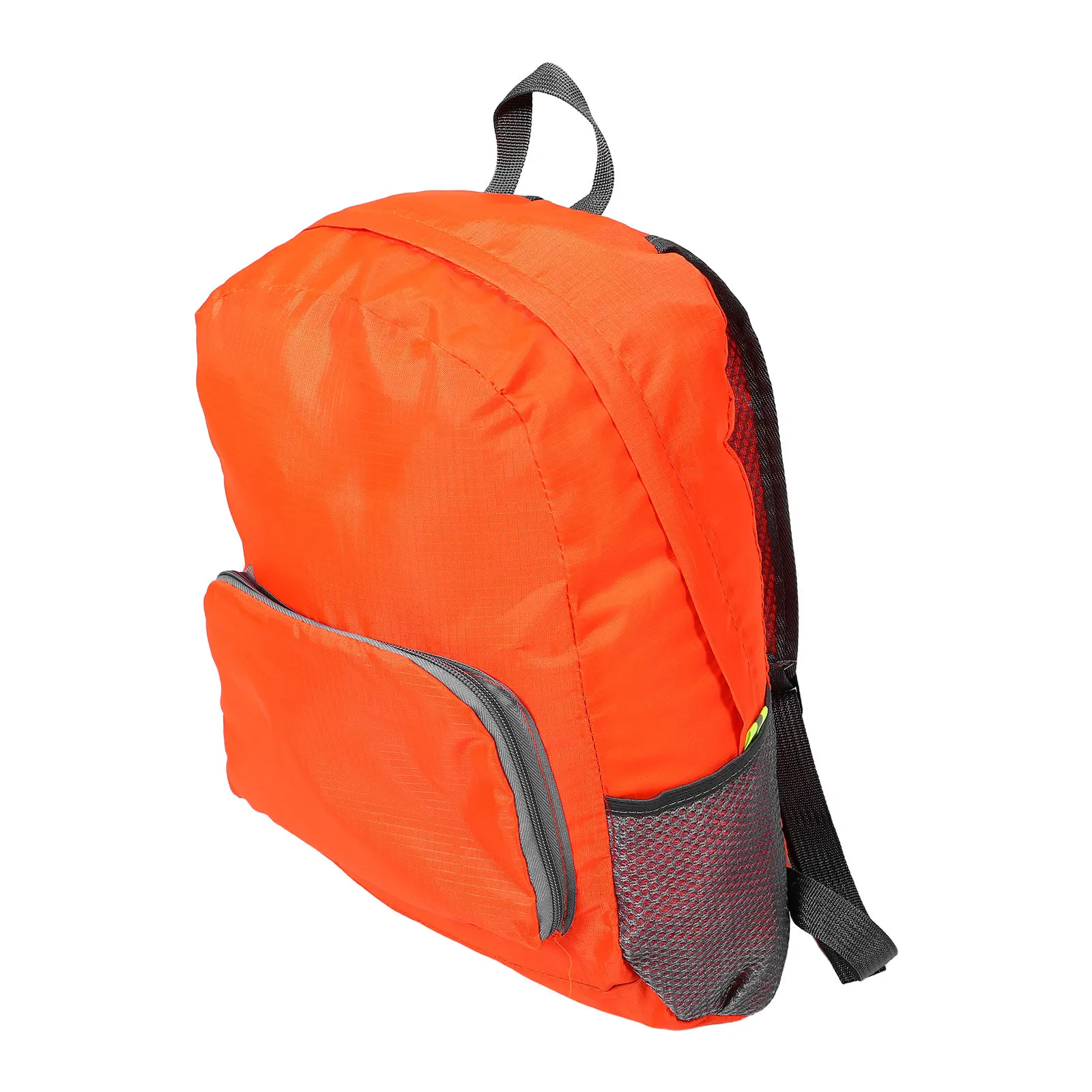 Waterproof Foldable Backpack Bright Orange Compact Lightweight Travel Daypack for Hiking Camping Commuting School Portable
