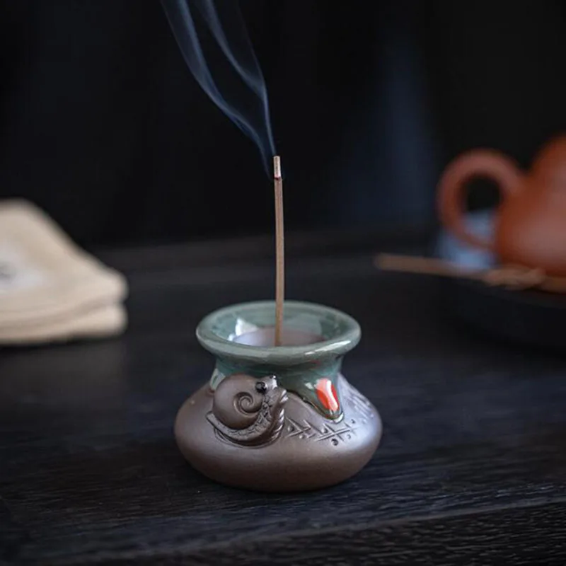 Retro Chan Aroma Burner Stick Incense Holder Creative Exqusite Mini Incense Burner Vase Handmade Crafts Home Decor