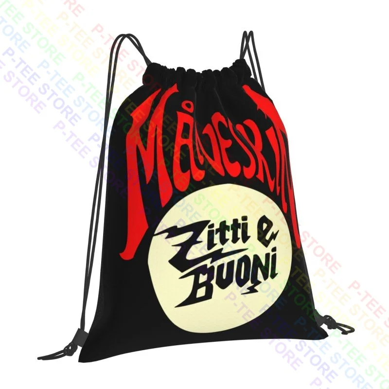 Maneskin Zitti E Buoni Drawstring Bags Gym Bag Travel Training Sports Style Riding Backpack