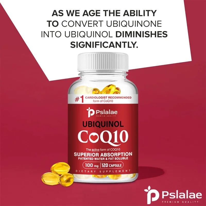 CoQ10 Capsules 100mg - Heart Healthy & Anti-Aging, Cardiovascular & Energy Supplement - Gluten Free, Non-GMO