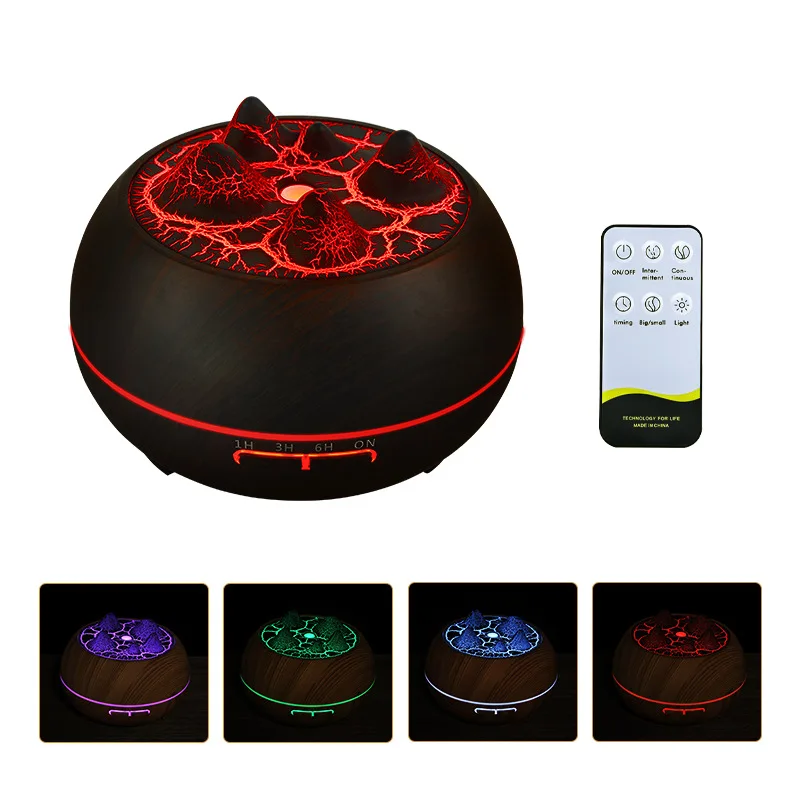 

400ML Remote Control Aromatherapy Essential Oil Diffuser With LED Light Volcano Ultrasonic Mist Maker Air Humidifier Difusor