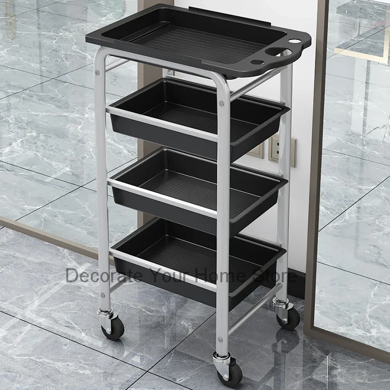 

Beauty Medical Salon Trolley Wheels Cosmetic Barber Makeup Salon Trolley Storage Carrello Portaoggetti Salon Furniture RR50ST