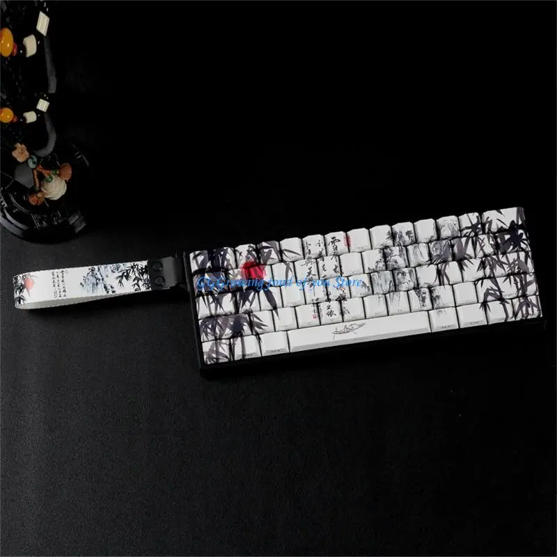 

H9EB Artisans Bamboos Forest Printed Keycap Оригинальный профиль PBT Материал 61/64/68