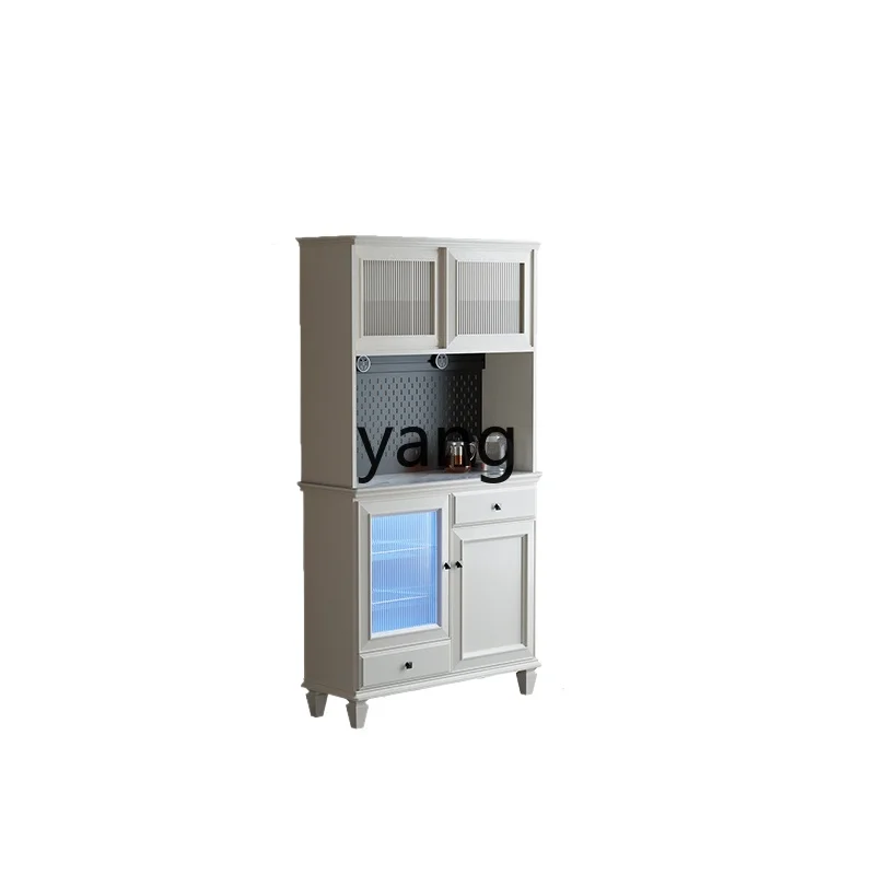 CX Modern Minimalist Solid Wood Wire-Wrap Board Dining Side Wine Cabinet High Cabinet Integrated Wall