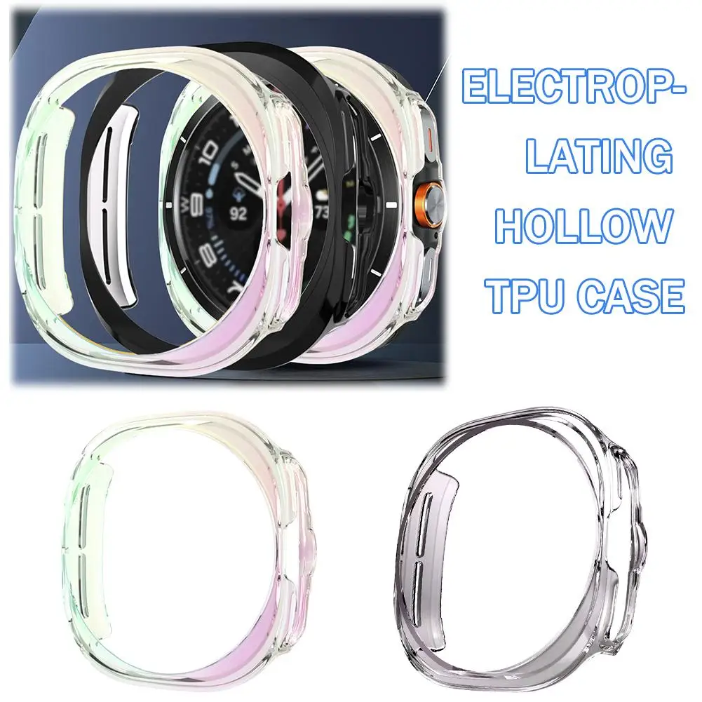 Half Pack Electroplated Hollow Watch Protective For Watch7ultra 47mm Anti-slip Ultra-thin Anti-scratch G0e1