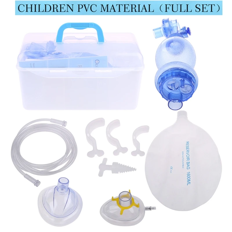 Adult/Children/Infant Manual Resuscitator PVC Ambu Bag Tube First Aid