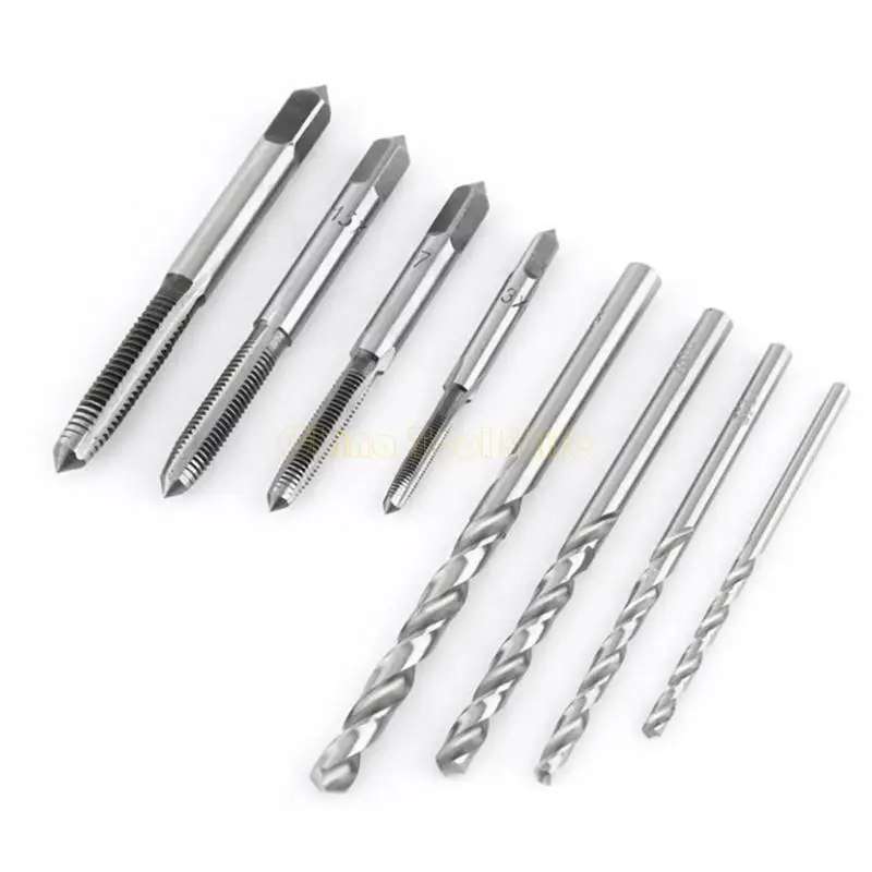 

57QF Comprehensive 9pcs T Handle Tap Wrench Collection Tap & Die Threading Tool Manual Repair Tool for Professional & DIY Use