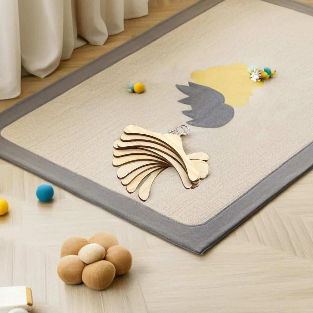 

20Pcs Natural Wood Mini Hangers 12Cm for Miniature Clothes Organization Dollhouse Bedroom Decor Display Rack Dollhouse Hanger