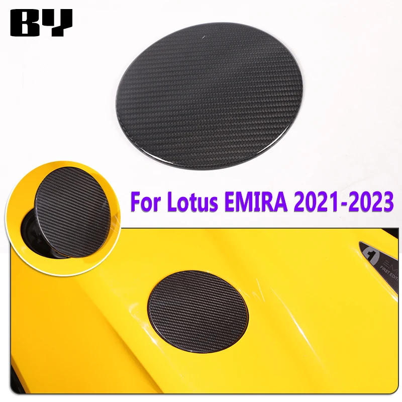 For Lotus EMIRA 2021-2023 Real Carbon Fiber Car Exterior Fuel Tank Cap Decoration Sticker decor Accessories