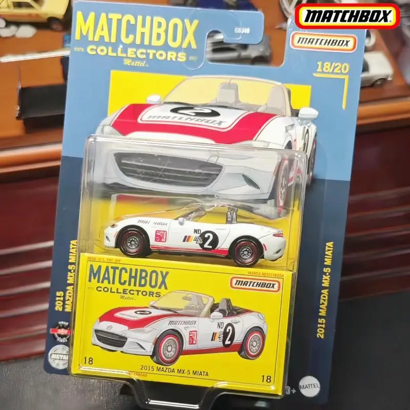 

Подлинная коллекционная машина Mattel Matchbox, игрушки для мальчиков, 1/64, литой под давлением Dodge Charger, полицейский Plymouth Savoy Mazda Mx-5 Miata Drag Beetle