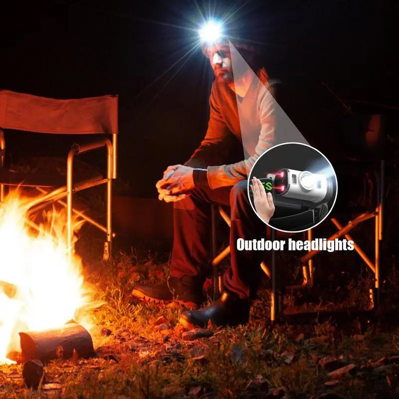 Scheinwerfer für Stirn laufs chein werfer wiederauf ladbar für Erwachsene Wander camping ausrüstung 360 Beleuchtung Dual-Wear-Design