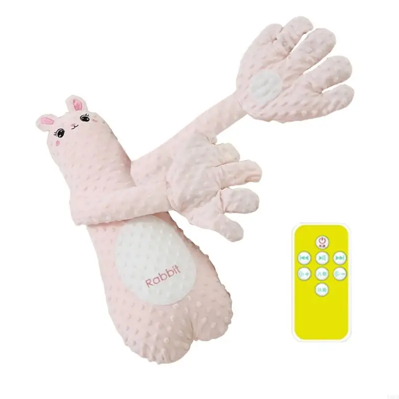 Y88D Cartoon Baby Sleep Assistant Appease Hand Pillow Plush Toy for Newborns