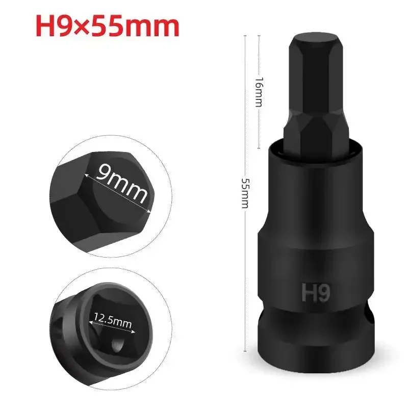 Imagem -06 - Adaptador de Cabeça Hexagonal Aço Cromado Vanádio Chave Inglesa Chave Inglesa 1pc 2in 1pc