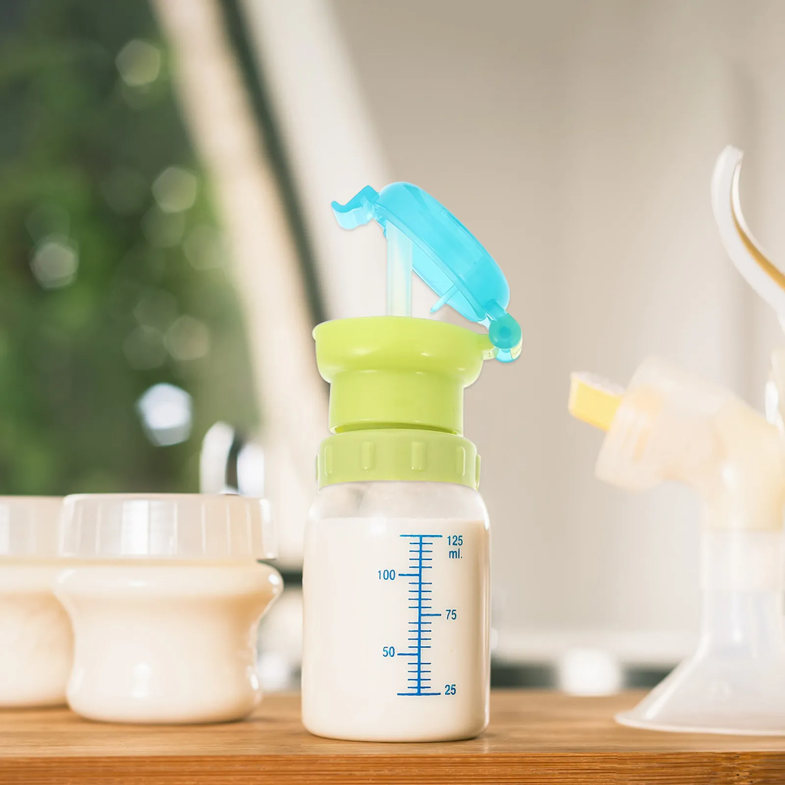 2Pcs Spill-Proof Sippy Cup Lid for Bottle Straw Cap Leak-Proof Vacuum Seal Bpa-Free Dishwasher Safe Creative Lock