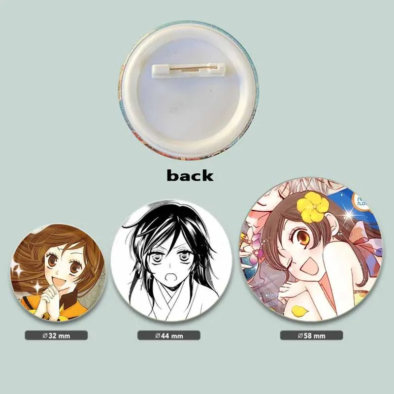 32/44/58mm Anime Kamisama Kiss Pin Cartoon Badge Role Play Handmade Tinplate Brooches for Backpack Clothes Decoration Gifts