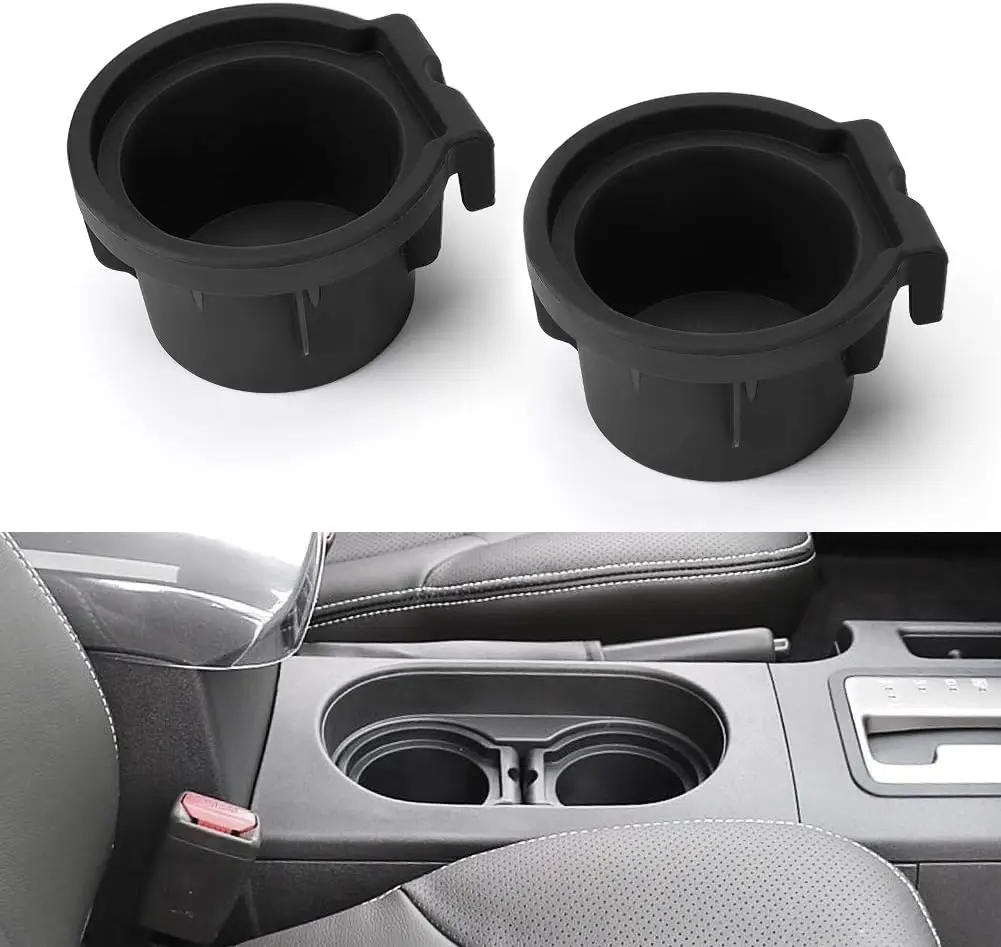 Cup Holder Insert 2 Pack Replacement For Nissan Frontier 2005-2019 Pathfinder Console Cup Holder Insert 2005-12 Xterra 2005-2015