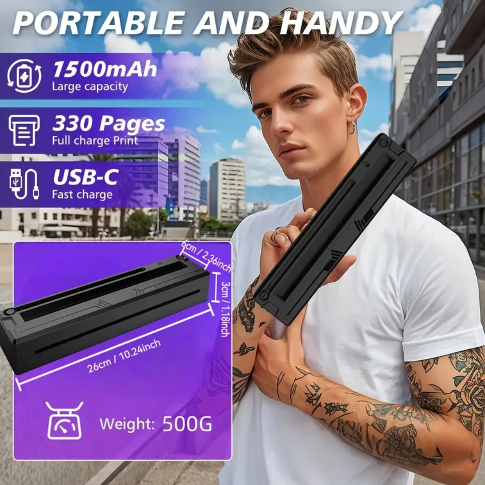 

Расходные материалы для переноса татуировок, принтер для татуировок формата А4 или переводная бумага, беспроводной термопринтер, подходящий для татуировщиков и начинающих