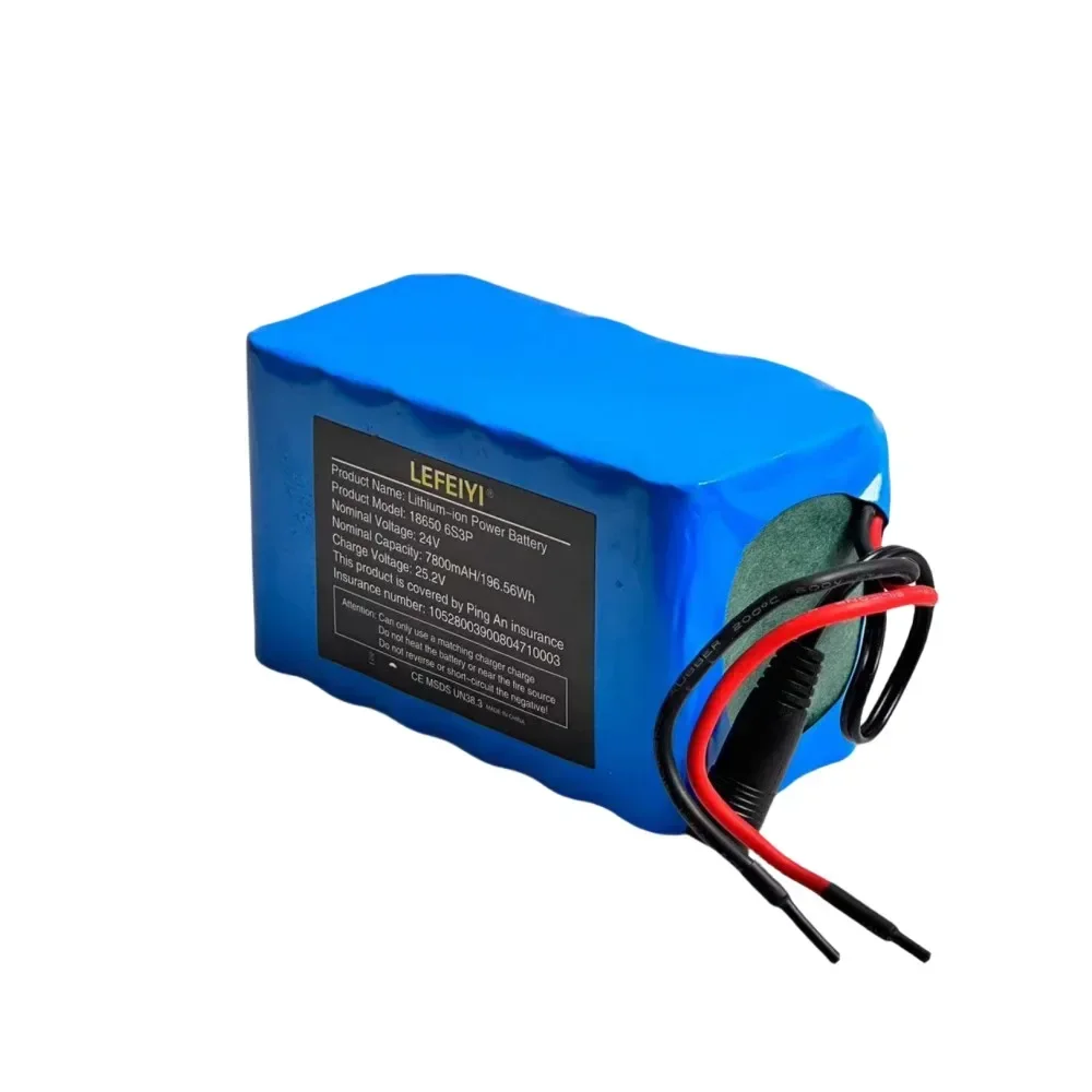 24V 7.8Ah 6S3P 18650 Lithium-ion Battery 7800mAh Electrical Transportation High-power Battery