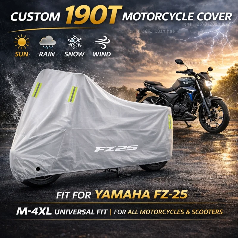 

Чехол для мотоцикла YAMAHA FZ-25 FZ25 FZ 25, водонепроницаемый, сверхпрочный, для улицы, защита от дождя, пыли и солнца
