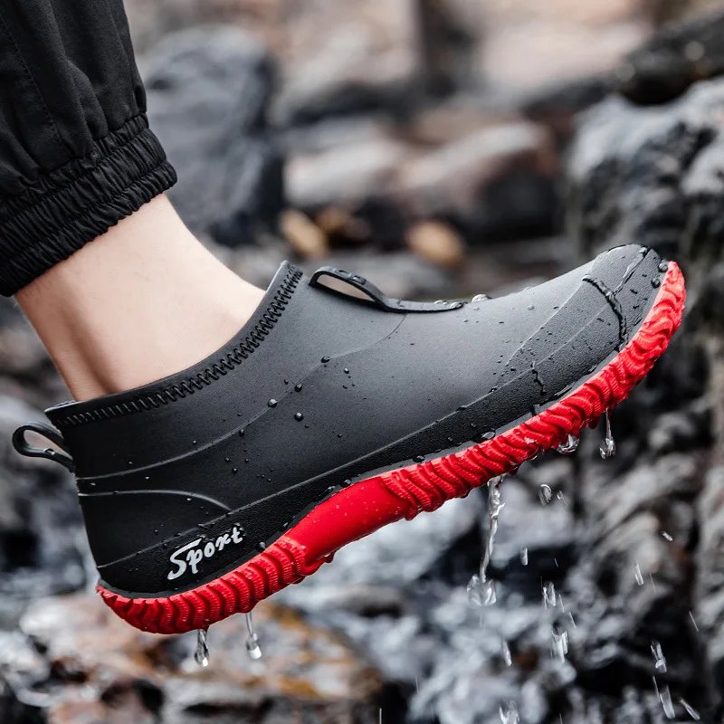 

Большие камуфляжные мужские резиновые сапоги для работы на кухне и отеле. Износостойкие, водонепроницаемые пластиковые ботинки. Универсальные на улице.