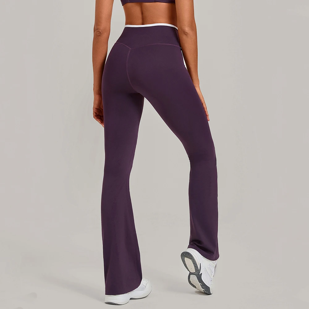 Yoga Flared Pants Women Breathable Sport Fitness Bell-bottoms Trousers High Waist Lifting Dance Flared Pant Gym Workout Trousers