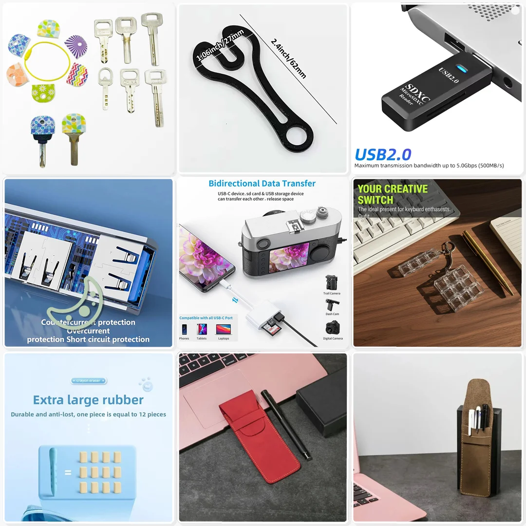 New Upgrade 1/4/5/9 Button Keyboard Fidget Clicker Mechanical Keyboard Fidget Keychain For Gifts To Pass The Boring Time