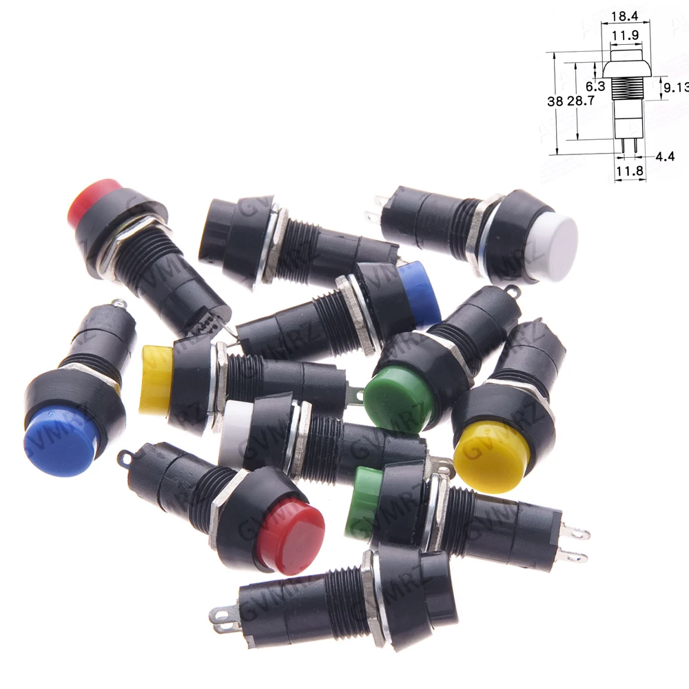 5PCS PBS-110 7MM Momentary Push Button Switch Press The Reset Switch Momentary ON OFF Push Button  Encoder Integrated Circuit