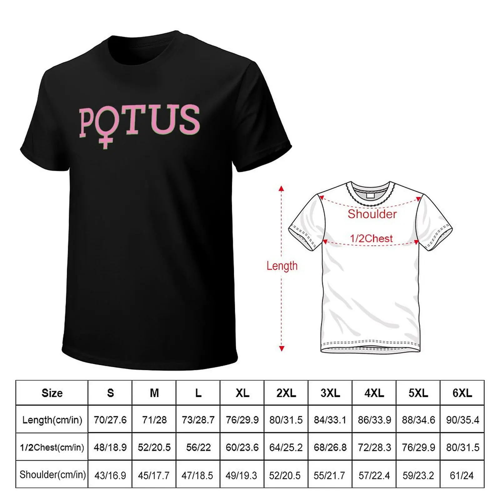 Woman POTUS (pink and green version) T-Shirt printed t shirts for man T-Shirt