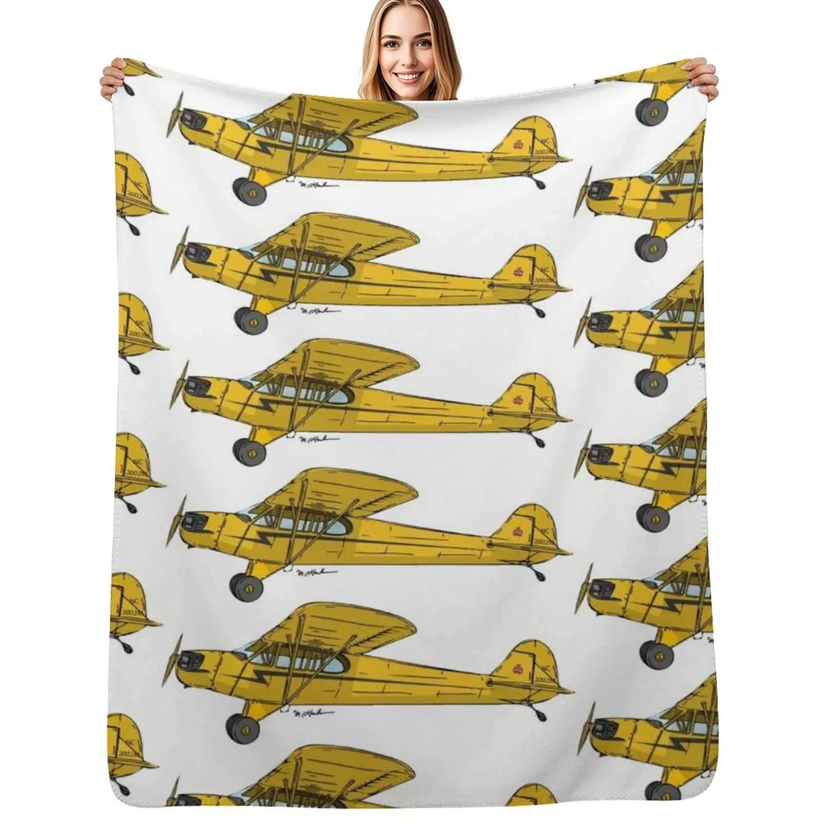 

Piper Cub NC2002M Throw Blanket Extra Large Throw for babies Furrys Blankets