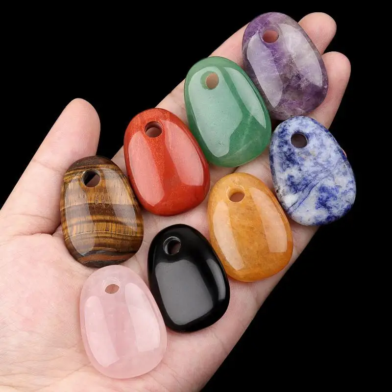 Trapezium Pendant 25x35mm Natural Stone Charm Women/Men Jewelry Making DIY Necklace Earrings Accessories