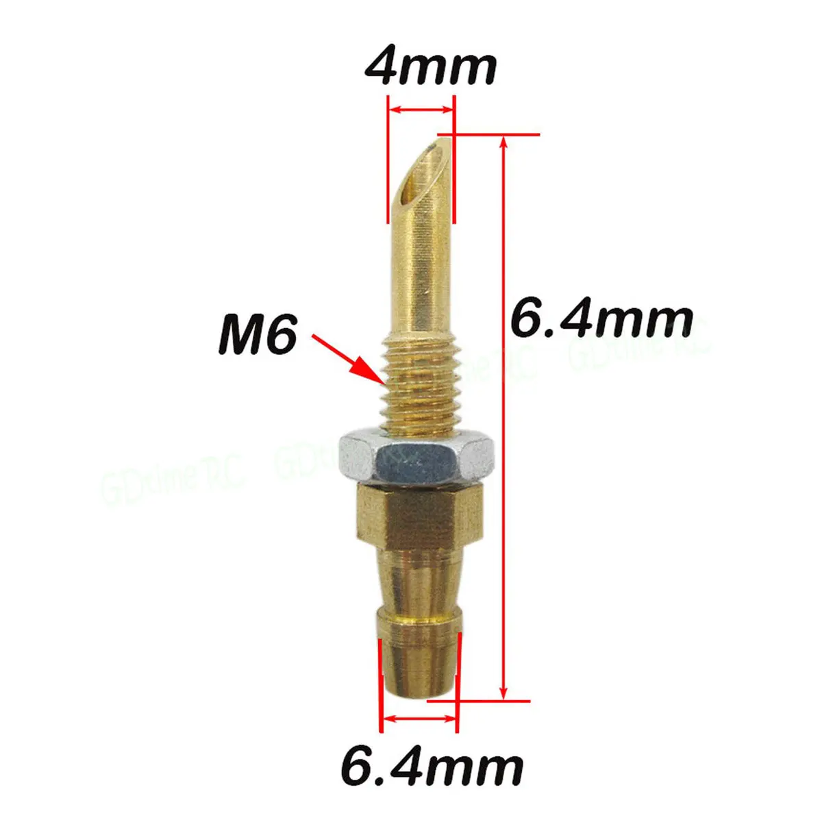 Motor de barco a control remoto, sistema de refrigeración ESC de 4mm, piezas de entrada de agua, boquilla de M6 para barco a control remoto, MONO, lancha rápida de carreras ecológicas, 2 M6