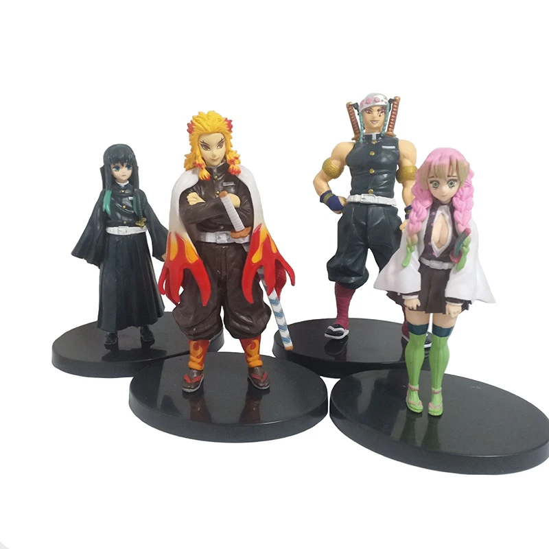 15cm anime figura demon slayer kimetsu não yaiba dos desenhos animados tanjirou inosuke shinobu estatueta mondel decorativo crianças presentes de aniversário