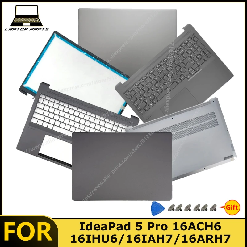 For IdeaPad 5 Prom 16ACH6/16IHU6/16IAH7/16ARH7 xiaoxin Pro16 2021 Laptop LCD Back Cover Bezel PalmRest Bottom New replacement