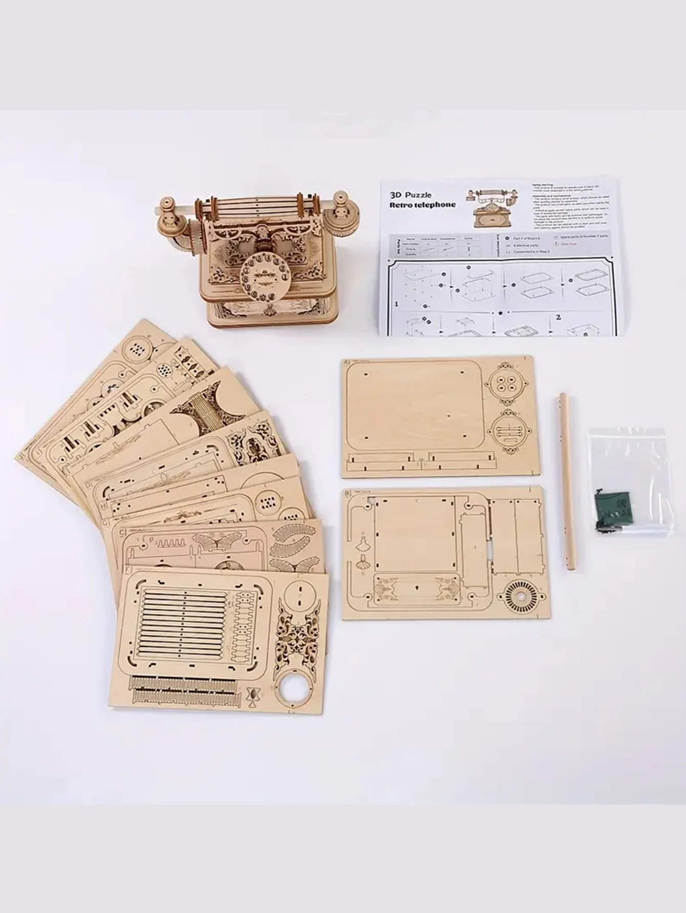 Puzzle 3D in legno per adulti Kit modello da tavolo per telefono Decorazione domestica Regalo di Natale