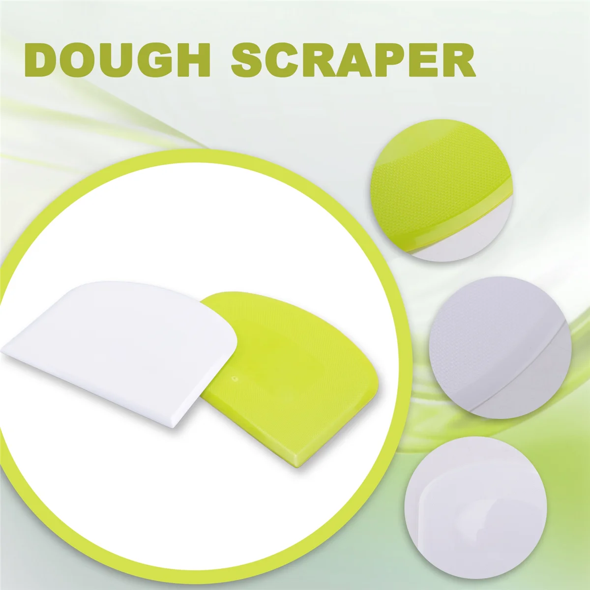 ใหม่ 2 ชิ้น Dough Scraper Bowl Scraper อาหารปลอดภัยเครื่องตัดแป้งพลาสติกยืดหยุ่นพลาสติก Scraper Practical Bench Scraper