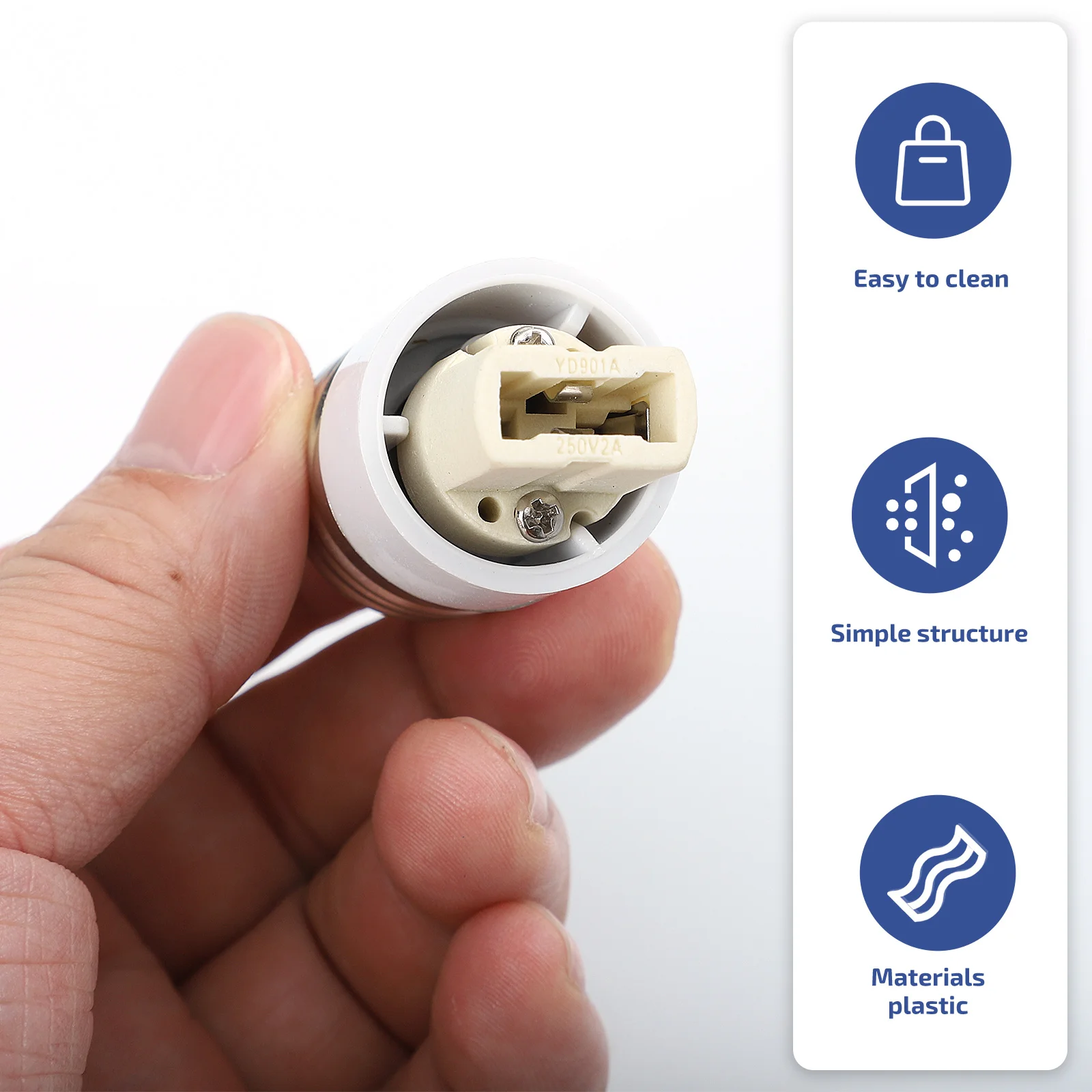 

6Pcs E27 to G9 Lamp Adapter Pc Material Durable Light Bulb Converter Socket LED Holder Adapter E27 to G9 Light Converter