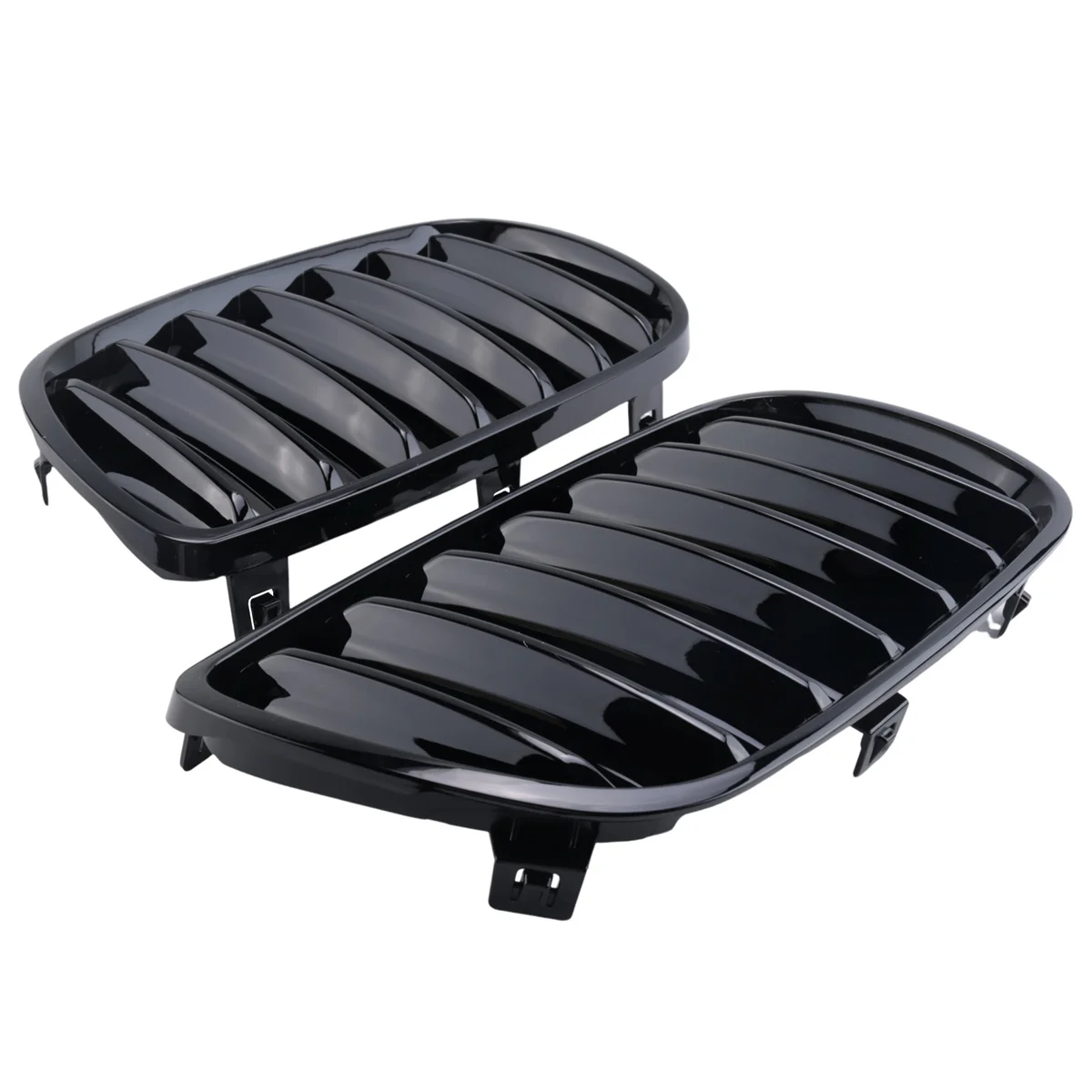 1 paio di griglia anteriore nera lucida paraurti griglia renale per BMW E83 X3