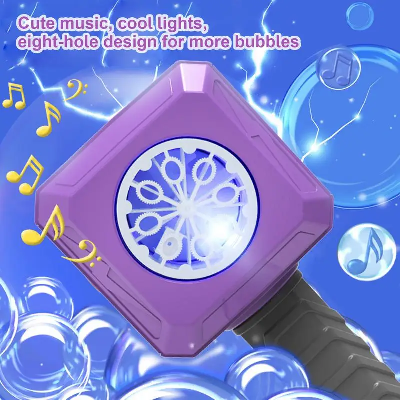 Hammer Automatic Bubble Machine For Kids Outdoor Party Toys Children's Handheld Hammer Bubble Stick